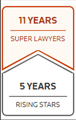 SuperLawyers 11 Years Rising Stars 5 Years